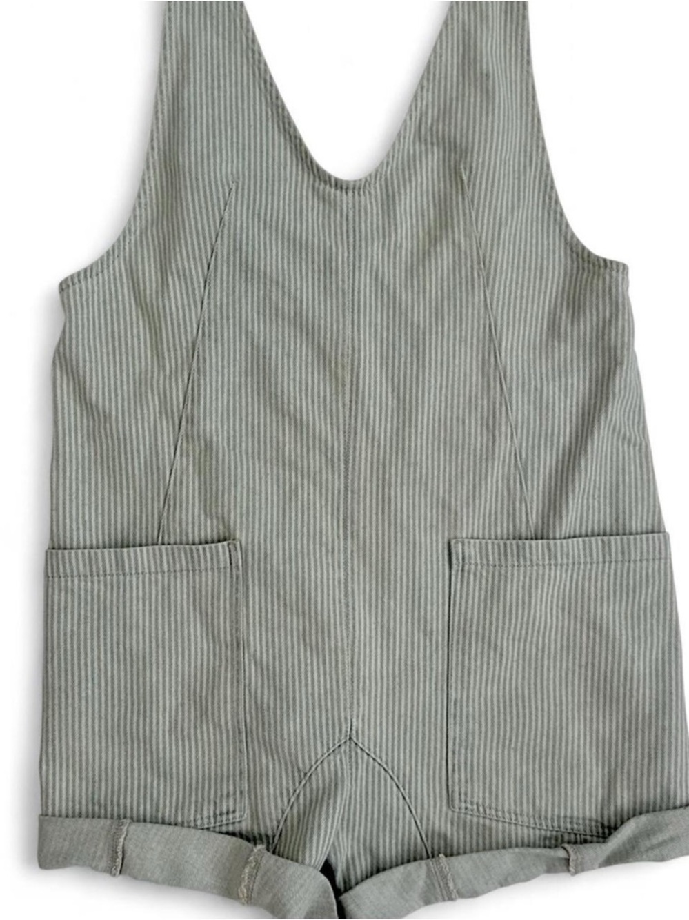 We the Free Striped Overalls Romper - Picture 2 of 5